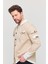 Erkek Slim Fit Dar Kalıp Kapüşonlu Detaylı Kot Gömlek 2