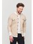 Erkek Slim Fit Dar Kalıp Kapüşonlu Detaylı Kot Gömlek 4