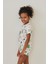 Kız Çocuk Safari Desenli Şortlu Pijama Takımı Ekru 2