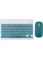 Kablosuz Klavye ve Mouse Set Type-C Şarjlı Bluetooth 2.4g Bağlantlılı Yeşil 1
