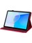 Honor Pad 8 Kılıf Çiçek Desenli Pu Deri Kart Yuvaları Standı Koruyucu Tablet Kapağı-Kırmızı (Yurt Dışından) 4