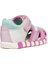 Kız Bebek Beyaz B Sandal Iupidoo A - Synt + Mesh Bantlı Kumaş Sandalet B5517C0BC14C0563 4