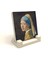 Inci Küpeli Kız (Johannes Vermeer, 1665 Baskılı Taş Masaüstlük 10X10 2