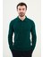 Desenli Slim Fit Polo Yaka Erkek Triko Kazak 1