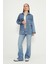 Oversize Kadın Jean Ceket Effect 1