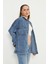 Oversize Kadın Jean Ceket Effect 4
