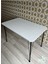 Metal Siyah Ayaklı 70X110 cm White Eclipse Çalışma Masası- Beyaz Masa -Mutfak Masası 4