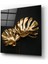 Gold Yapraklar Cam Tablo 2