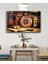 Saat Anahtar Görselli Cam Tablo Clock Key Image Table 2