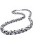 Çelik Kolye Kral Zincir Model 0.5 mm 55 cm Bizans Bağlantı Tasarım Gümüş (Silver) 2