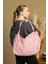Angelic 00S Shopper Bag Fermuarlı, Astarlı , Kumaş, Kol ve Omuz Çantası / Okul & Günlük 6