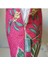 Pembe Zemin Botanik Çiçekler Tasarımlı Kırlent Kılıfı - 43 x 43 cm , Gizli Fermuarlı 3