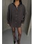 Boyfriend Gömlek Modal Kumaş Oversize - Antrasit 2