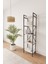 Nilamu Beyaz 45 cm Kitaplık, Metal Aksamlı, Organizer, Ofis, 45*170*34 cm 4