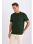 %100 Pamuk New Regular Fit Bisiklet Yaka Basic Düz Kısa Kollu Tişört V7699AZ25SP 3