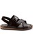 Kahve Leather Erkek Sandalet E05433071014 1