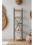 Nilamu Çam 45 cm Kitaplık, Metal Aksamlı, Organizer, Ofis, 45*170*34 cm 1