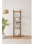 Nilamu Çam 45 cm Kitaplık, Metal Aksamlı, Organizer, Ofis, 45*170*34 cm 3