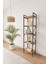 Nilamu Çam 45 cm Kitaplık, Metal Aksamlı, Organizer, Ofis, 45*170*34 cm 4