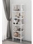 Shelf 6 Katlı Beyaz Kitaplık Plastik Raf Ünitesi Ombeg Çiçeklik Banyo Havluluk Mutfak Rafı 1
