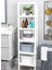 Shelf 6 Katlı Beyaz Kitaplık Plastik Raf Ünitesi Ombeg Çiçeklik Banyo Havluluk Mutfak Rafı 2