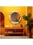 Dekorarif Desenli Yuvarlak Banyo-Salon Duvar Aynası 50 1