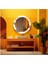 Dekorarif Desenli Yuvarlak Banyo-Salon Duvar Aynası 53 1