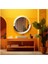 Dekorarif Desenli Yuvarlak Banyo-Salon Duvar Aynası 70 1