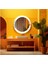 Dekorarif Desenli Yuvarlak Banyo-Salon Duvar Aynası 77 1