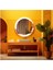 Dekorarif Desenli Yuvarlak Banyo-Salon Duvar Aynası 97 1
