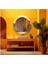 Dekorarif Desenli Yuvarlak Banyo-Salon Duvar Aynası 75 1