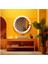 Dekorarif Desenli Yuvarlak Banyo-Salon Duvar Aynası 85 1