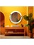 Dekorarif Desenli Yuvarlak Banyo-Salon Duvar Aynası 78 1