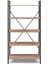 5 Raflı Geniş Metal Kitaplık Masif Kitaplık Doğal Ahşap Kitaplık Ürün Rafı -180 cm 4