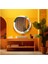 Dekorarif Desenli Yuvarlak Banyo-Salon Duvar Aynası 116 1