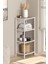 Modern 4 Katlı Metal Iskeletli Cam Raflı Kitaplık Aksesuar Rafı Çiçeklik Saksılık 2