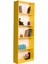 Modern 5 Raflı Kitaplık - Sarı 64 x 182 x 26 cm (Gxyxd) 1