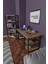 Dekoratif Metal Kitaplık 5 Raflı + 60 x 120 cm Çalışma Masası Atlantik Çam 2