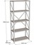Dekoratif Metal Kitaplık 5 Raflı + 60 x 120 cm Çalışma Masası Atlantik Çam 4