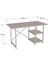 Dekoratif Metal Kitaplık 5 Raflı + 60 x 120 cm Çalışma Masası Atlantik Çam 5