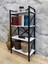 Mira Lüx White 4 Raflı Kitaplık Dekoratif Raf 120 x 60 cm . Ebat 1