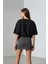 Kadın Pamuklu Basic Oversize T-Shirt 2
