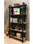 Star Lüx 5 Raflı Kitaplık Dekoratif Raf 180 x 100 cm . Ebat 2