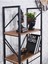 Metal Kitaplık 4 Raflı 155 x 55 cm Yanları Metal Kitaplık 3
