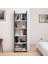 W6030 Gülçiçek Kitaplık Antrasit/beyaz 2