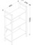 Hera 3 Raflı Metal Kitaplık Atlantik Çam 60 cm 3