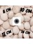 Fabric Dot Taş Görünümlü Ahşap 8 * 8 cm 3