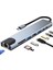 8in1 USB Type-C Hub Port Adaptör HDMI USB Ethernet Pd Girişli, Gri 3