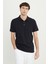 Pamuklu Slim Fit Dar Kesim Polo Yaka Jakarlı Esnek Tişört 1