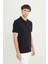 Pamuklu Slim Fit Dar Kesim Polo Yaka Jakarlı Esnek Tişört 3